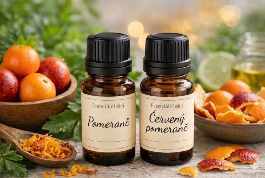 Esenciální oleje Pomeranč a červený pomeranč