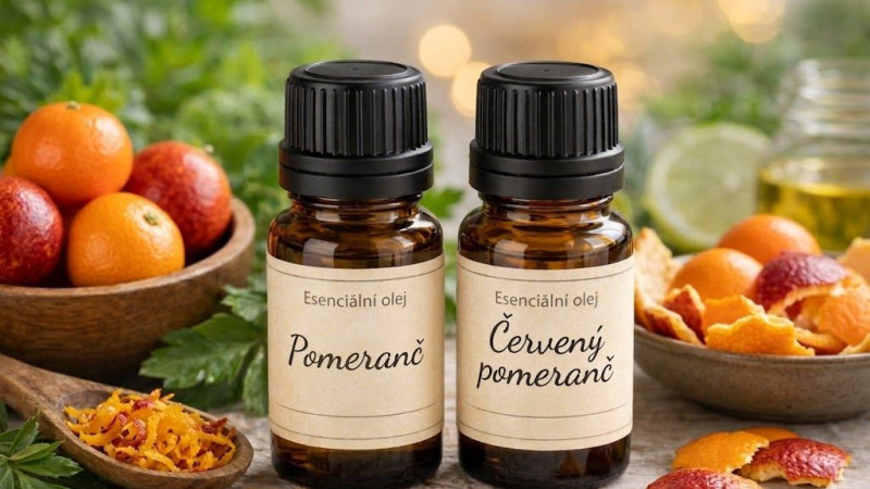 Esenciální oleje Pomeranč a červený pomeranč